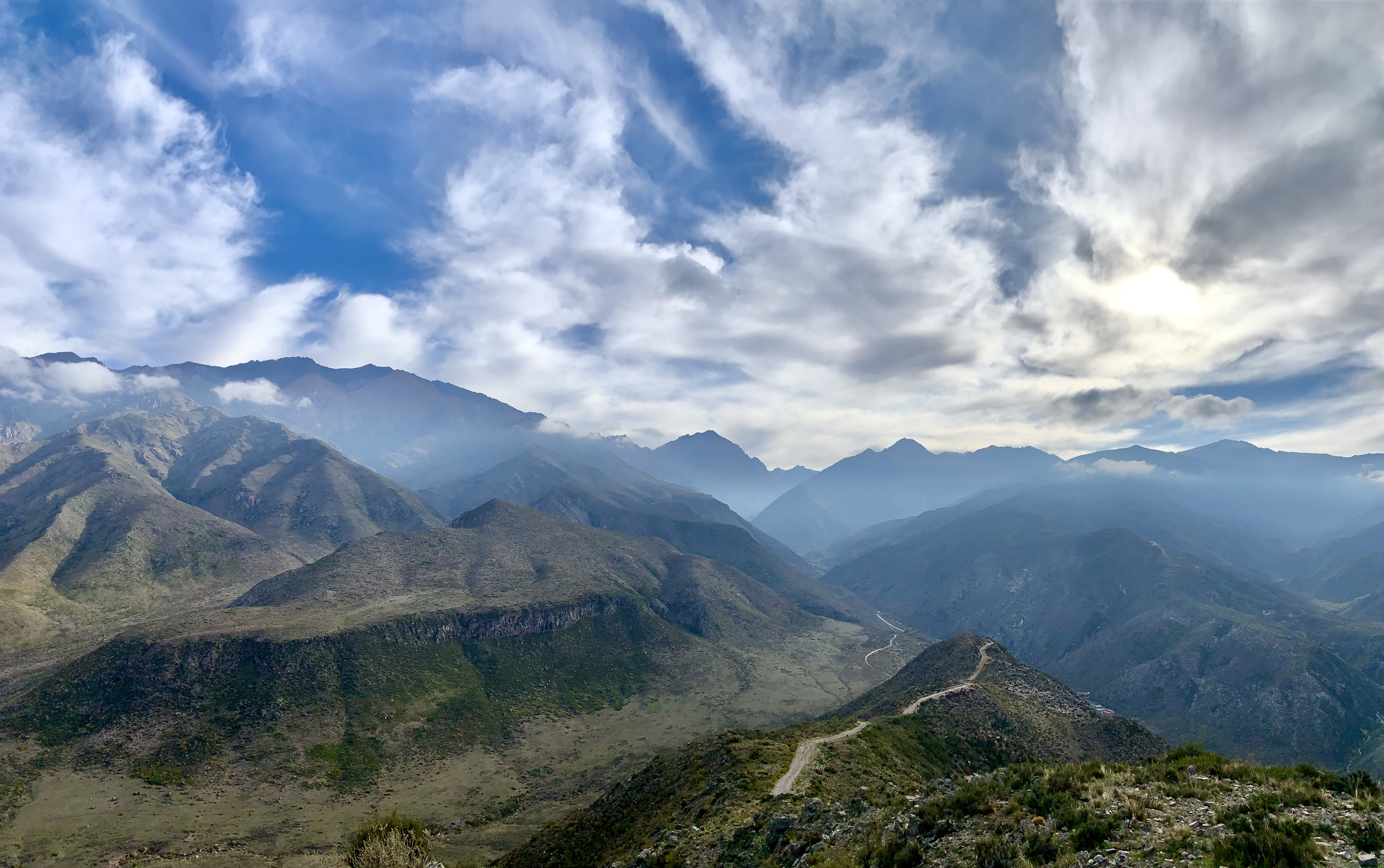 Vista panorámica de la cordillera
